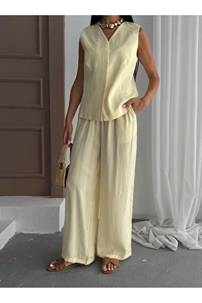 Flarsky Women's Top and Bottom Vest Pants Set
