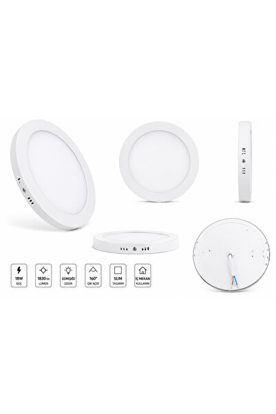 Cata CT-5169v 18W Slim LED Panel Sıva Altı Yuvarlak Günışığı 1830 Lümen
