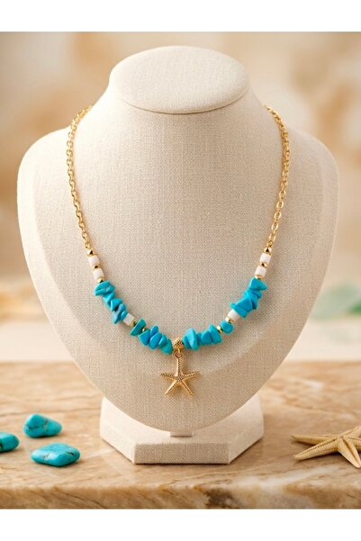 EL YAPIMI Turquoise stone necklace