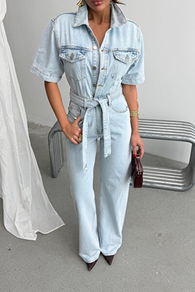Joana Jirya Blue Denim Overalls, Size XS