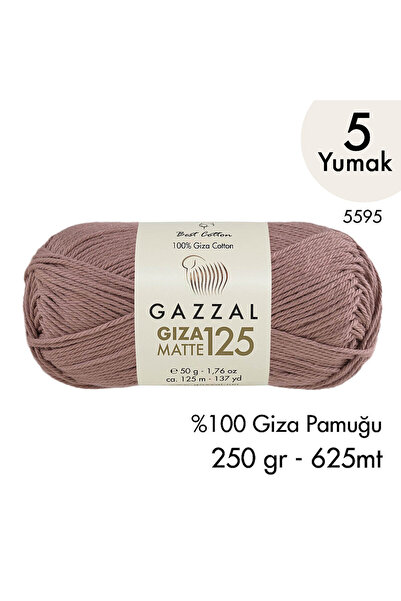 Gazzal Giza Matte 125 5595 - %100 Pamuk Yazlık Amigurumi ve Örgü İpi - 5 Yumak