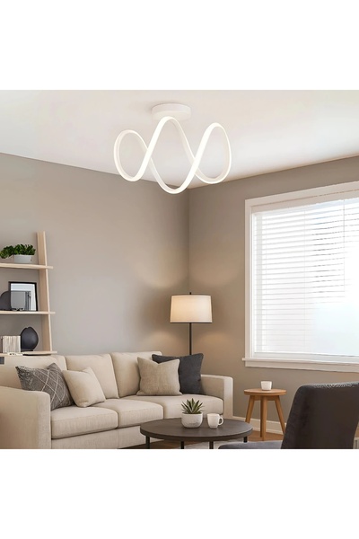 Elektroyou Dolce Modern Beyaz Plafonyer Ultra Power Beyaz Ledli Avize