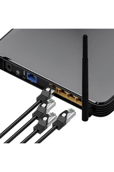 Extralink Cablu patch LAN CAT.5E FTP 5m ecranat cupru pur negru
