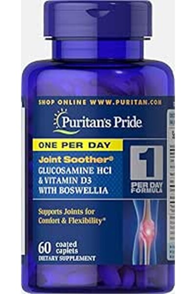 Puritans Pride مُهدئ المفاصل PP JOINT SOOTHER GLUC&VIT D3 مع البوزويليا # 0485