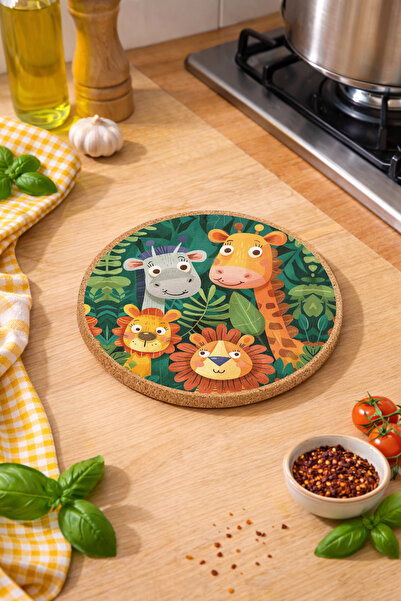iyi fikirler Cute Animals Covoraș pentru oală/tigaie, cu diametrul de 19 cm ș...