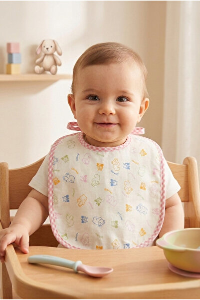 Yumak Bebek Ürünleri Waterproof Animal Patterned Baby Bib Set of 6 – Stain-Re...