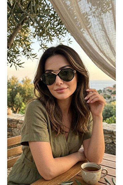 SADEN Velis Luxury Pilot Sunglasses |   Premium Unisex Design with Gold Detai...
