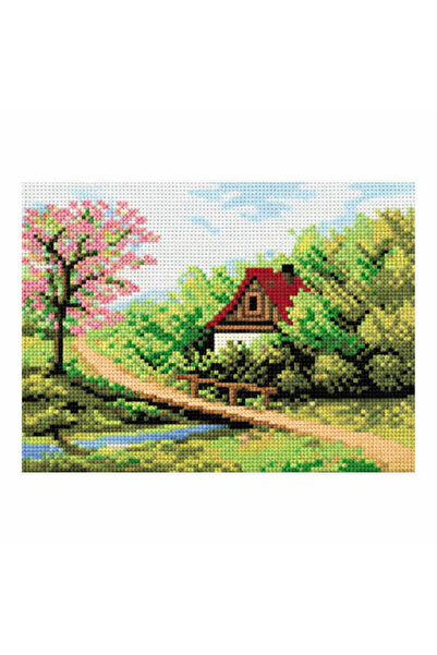 iğne izi Set de broderie cu punct în cruce cu model – Kit de broderie manuală...