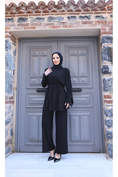 NİSUM MODA Pelerinli Sandy Takım