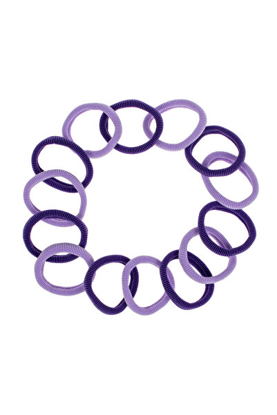 OEM Lilac and Purple Hair Bands for Women - 14pcs