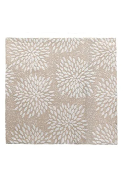 Zumzeria Beige Summer Decorative Pillowcase with Embroidered Flowers 45x45cm