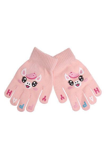 Zumzeria Pink Unicorn 'Happy' Gloves for Kids 6-10 Years - 1 Pair