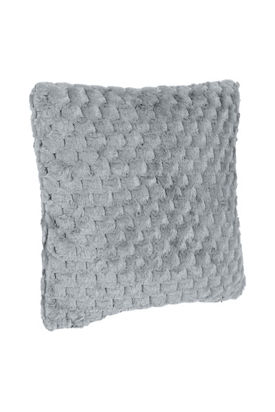 Zumzeria Pernă decorativă gri din blană artificială cu model în relief pentru...