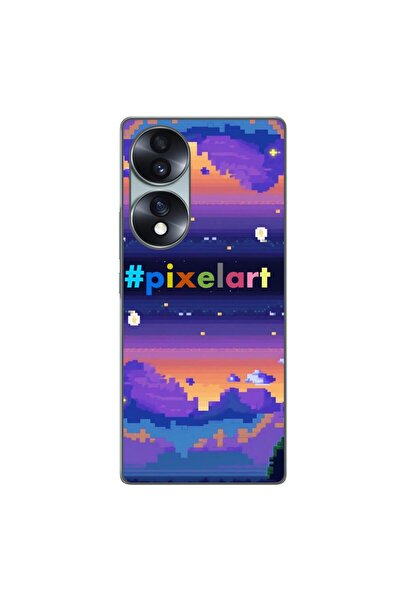 OEM Husa compatibila cu Honor 70 Silicon Gel Tpu Model Pixel Art Peisaj