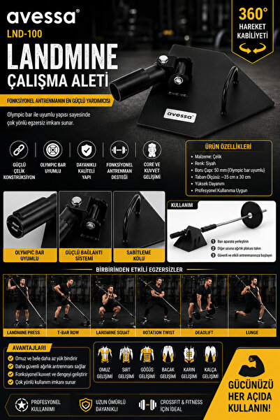 AVESSA LND-100 Landmine Çalışma Aleti - 360° Hareket Kabiliyeti - Güçlü Çelik...