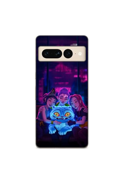 OEM Husa compatibila cu Google Pixel 7 Pro Silicon Gel Tpu Model KPop Demon H...