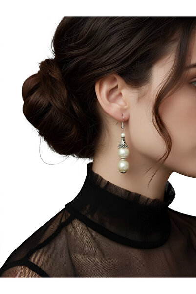 Tasarım Silver/İnci Küpe