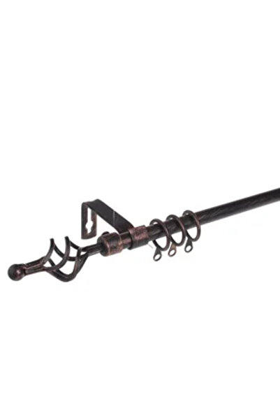 Zumzeria Extendable Metal Curtain Rod Gallery Black Bronze Brushed, 60–120cm