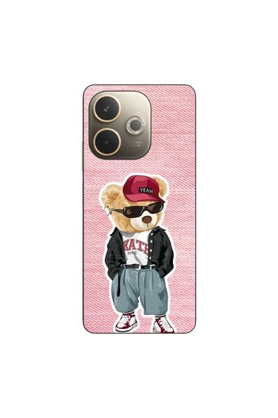 OEM Husa compatibila cu Oppo A5 Pro Silicon Gel Tpu Model Pink Jeans Bear