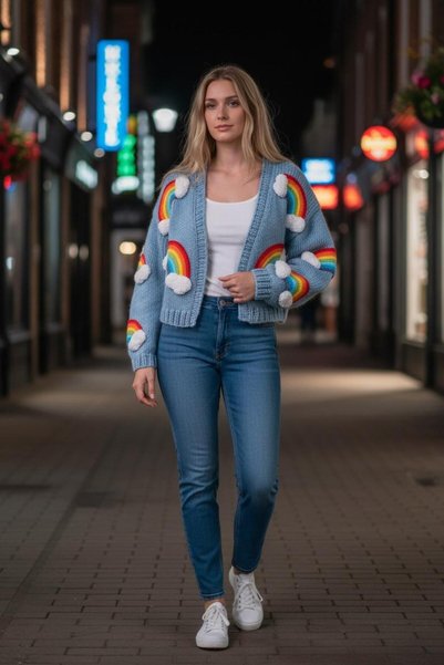 tce the charme elegant Hand Knitted Women's Cardigan