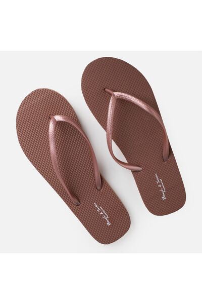 Zumzeria Brown Powder Flip-Flops for Women