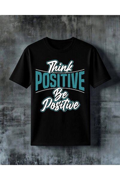 COMVİCHO تي شيرت كبير الحجم مطبوع عليه سحابة زرقاء من Positive Vibe