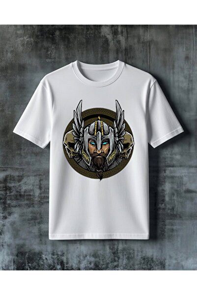 COMVİCHO Viking Savaski Printed Oversize T-Shirt