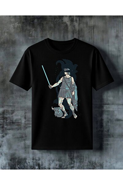 COMVİCHO Mythology Savasmaci Kalin Printed Oversize T-Shirt