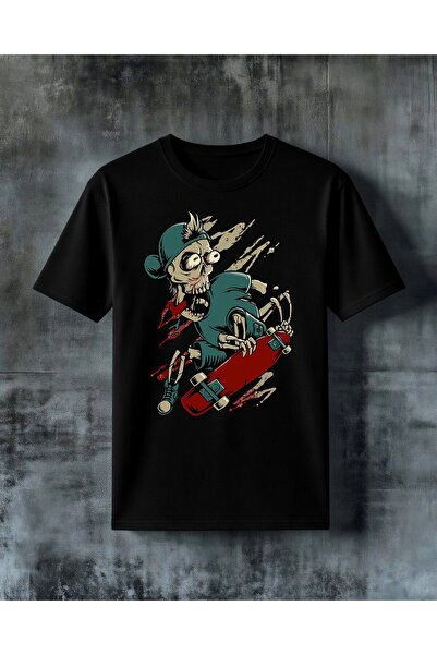 COMVİCHO Iskete Skateboard 7 Printed Oversize T-Shirt