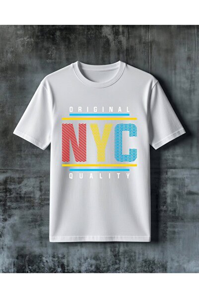COMVİCHO Nice Colorful Poster Printed Oversize T-Shirt