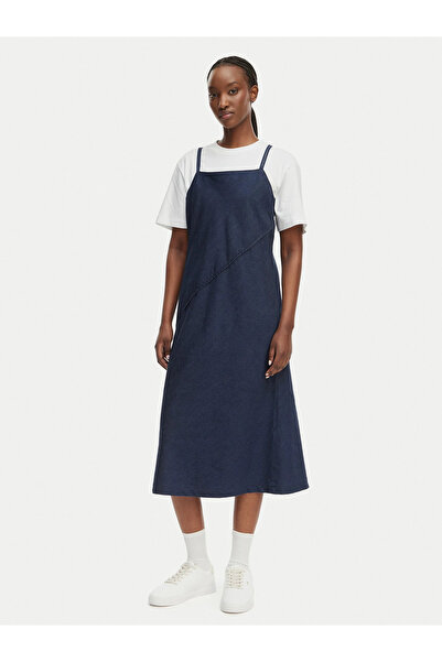 Calvin Klein Women's Thin Strap Denim Plain Fabric Long Length Regular Fit Na...