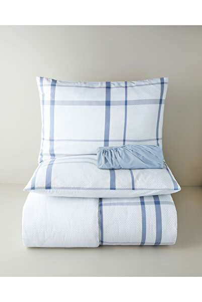 English Home Polka Grid Kolay Ütülenir Çift Kişilik Nevresim Takımı 200x220 c...