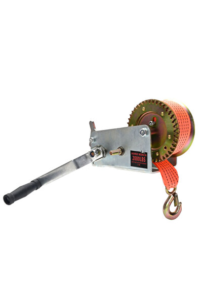 Lawazim 3000lbs Hand Winch with 2"x23ft/7m Strap & Hook for Boat Trailer & ATV