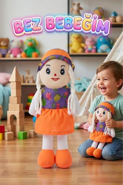 Tıfıl Toys Meyveli Bebeğim! 42cm Meyve Desenli Elbiseli ve Şapkalı Oyun Arkad...