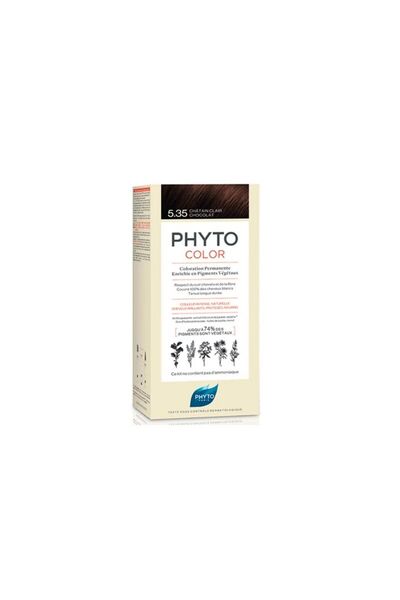 Phyto Vopsea de păr permanentă 5.35 Maro deschis ciocolatiu 50 ml