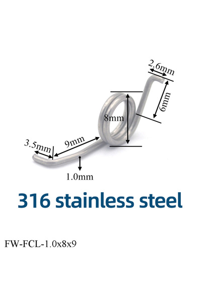 Choice FW-FCL-1.0X8X9 1.0mm 10pcs Stainless Steel Fishing Rod Drop Wheel Drum...