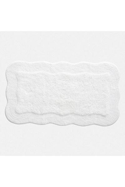 Ecocotton سجادة حمام سارة 100% قطن أبيض 70x120