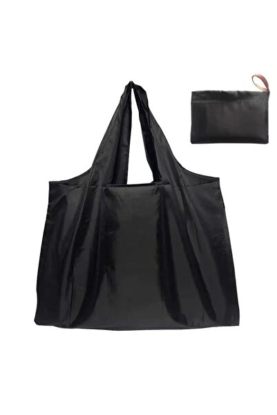 Choice 58x40cm black Women Large Capacity Folding Shopping Bag Big Size Porta...