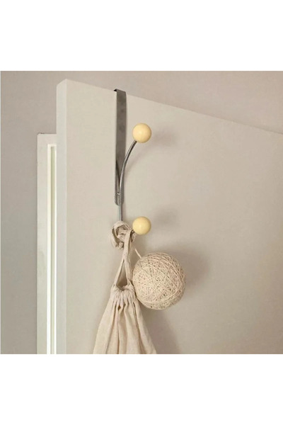 Choice1 WHITE 1pc household wrought iron door hook storage, no punching cloth...