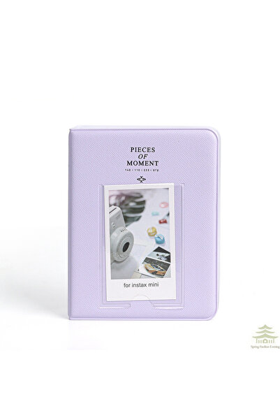 Choice ألبوم صور أرجواني بـ 64 جيبًا لـ Fujifilm Instax Mini 12/11/9 ألبوم صو...