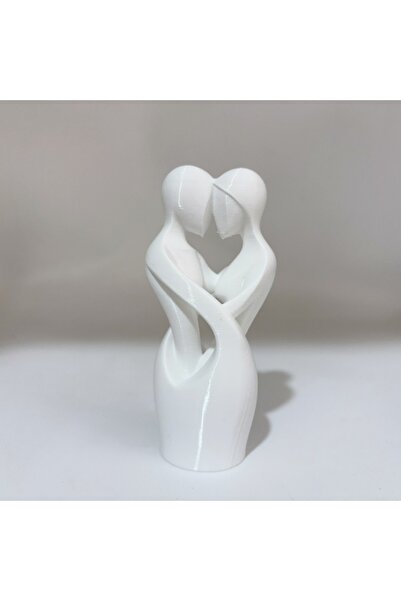Choice WHITE Sculptures of Intertwined Lovers, Modern Minimalist Sculptures o...