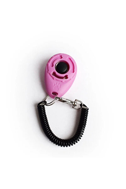 Choice6 pink 2 in 1 Dog Training Clicker Pet Plastic New Dogs Click Trainer A...