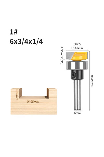 Choice10 6x19.05x6.35 6MM 6.35MM 8MM Cleaning Bottom Bit Bottom Bearing Route...