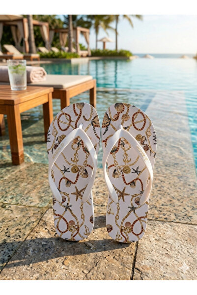 Deniz Terlik Women's Flip Flops Sea Pool Non-Slip Sole |   Gezer Slippers |