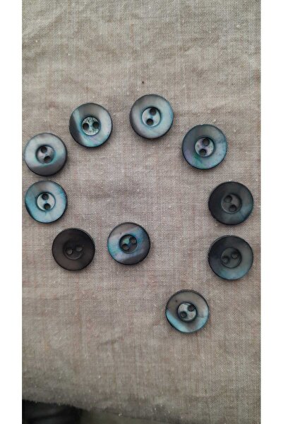 ILERI EUROPE Natural Trokas Genuine Pearl Mussel Shell Button 12 mm 10 Pcs