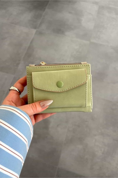 Yuka Atelier Sirius Minimal Snap Detailed Medium Wallet