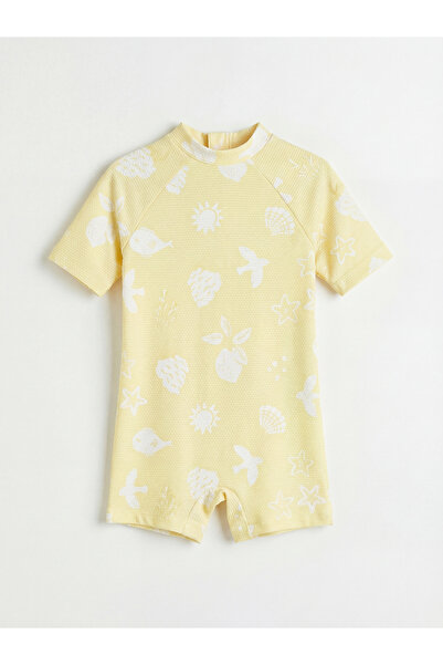 LC Waikiki Yellow Uv-Protected Baby Girl Swimsuit from Giyçık Store