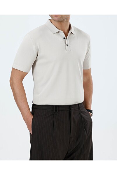 TerziAdemAltun Italian Style Slim Fit Men's Polo Collar Short-Sleeved Knitwea...