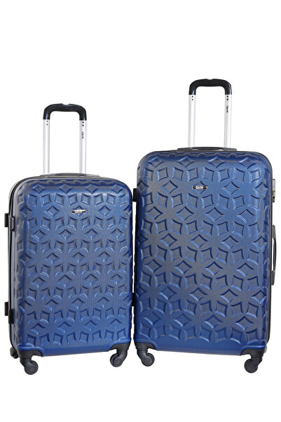 KTMC 2-Piece ABS Luggage Set 24/28 inches Checked Suitcases, KTMC-9191 Navy