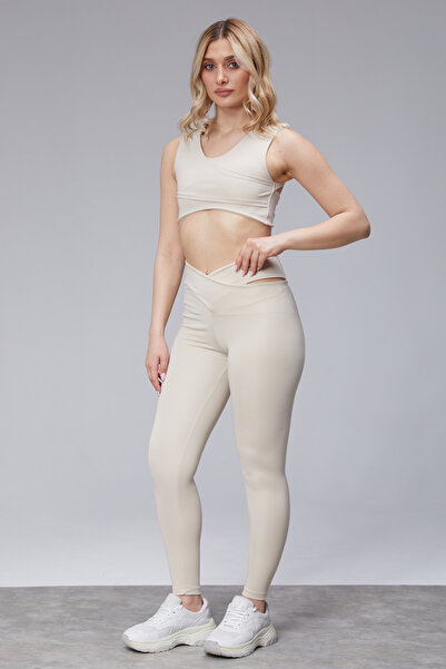 ZAVIXO Women's Black Backless Sports Set High Waist Leggings Crop Top Fitness...